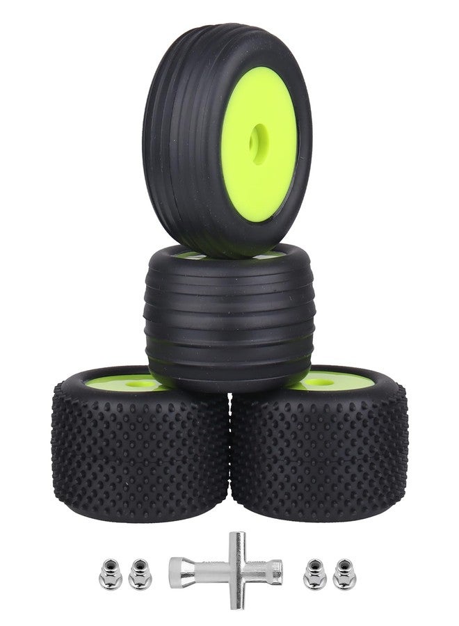 AllinRC Preglued 1/18 Off-Road Wheels and Tires 8mm Hex for Losi Mini-T 2.0 Brushless Stadium Truck High Traction - Image 1